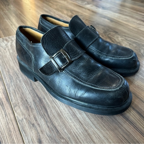 Dr. Martens Vtg Y2K Monkstrap Loafer Black Buckle 8456 Men’s 10 Chunky England